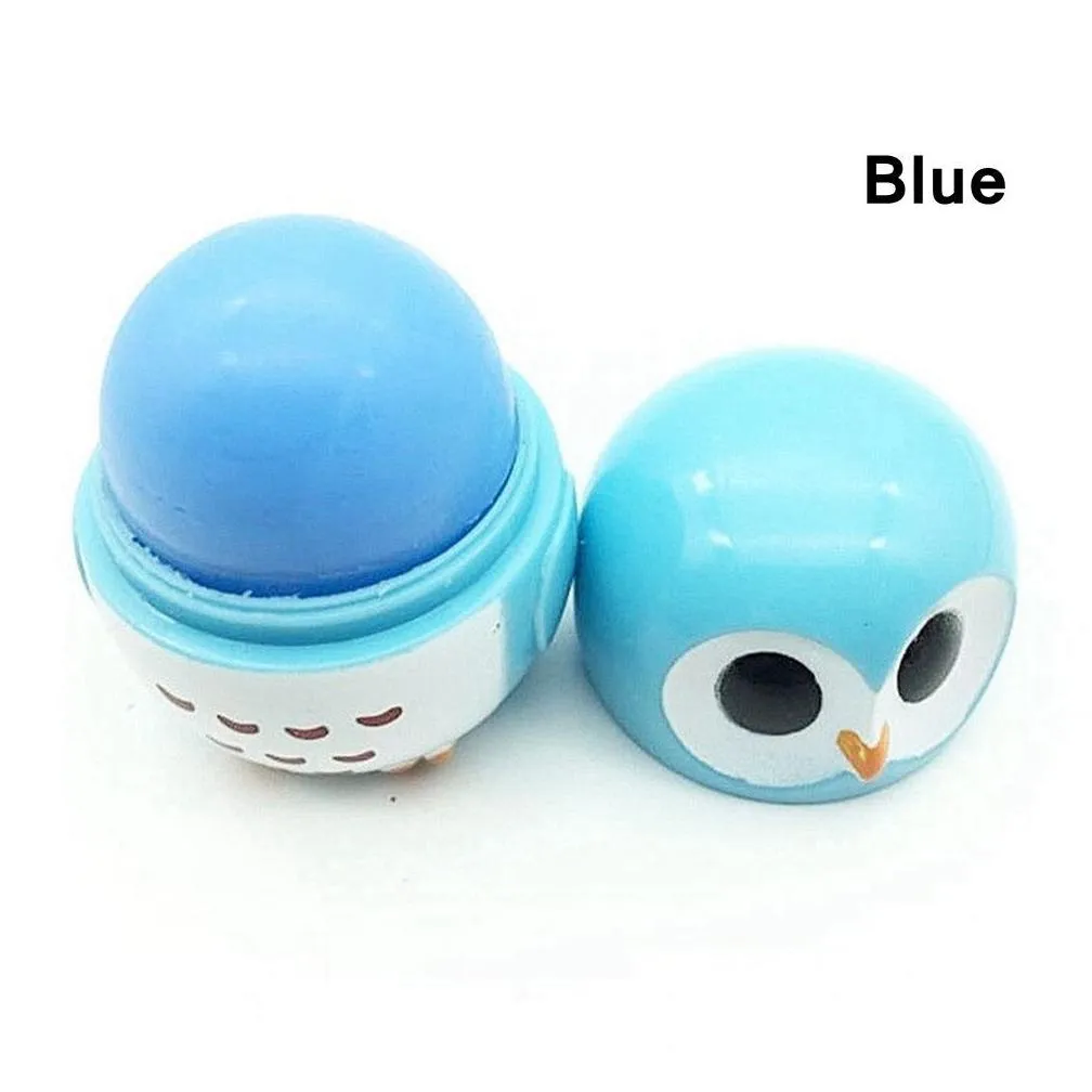 Lip Balm Owl Moisturizing Lip Balm Natural Plant Fruit Embellish Sphere Chapstick  Cute Nutritious Lips Pomade Makeup Drop Delivery Dhqti