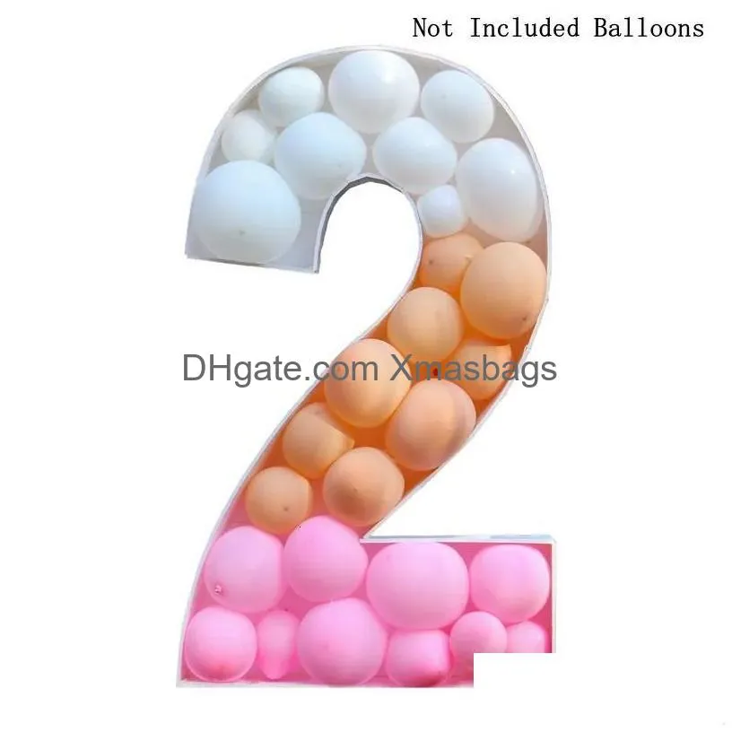 other event party supplies 91.5cm letter number  birthday figure balloon filling box balloon birthday wedding decor baby shower baloon mosaic frame