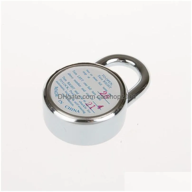 mini portable password locks gym closet safe disc anti-theft lock metal dial luggage locker turntable passwords padlock