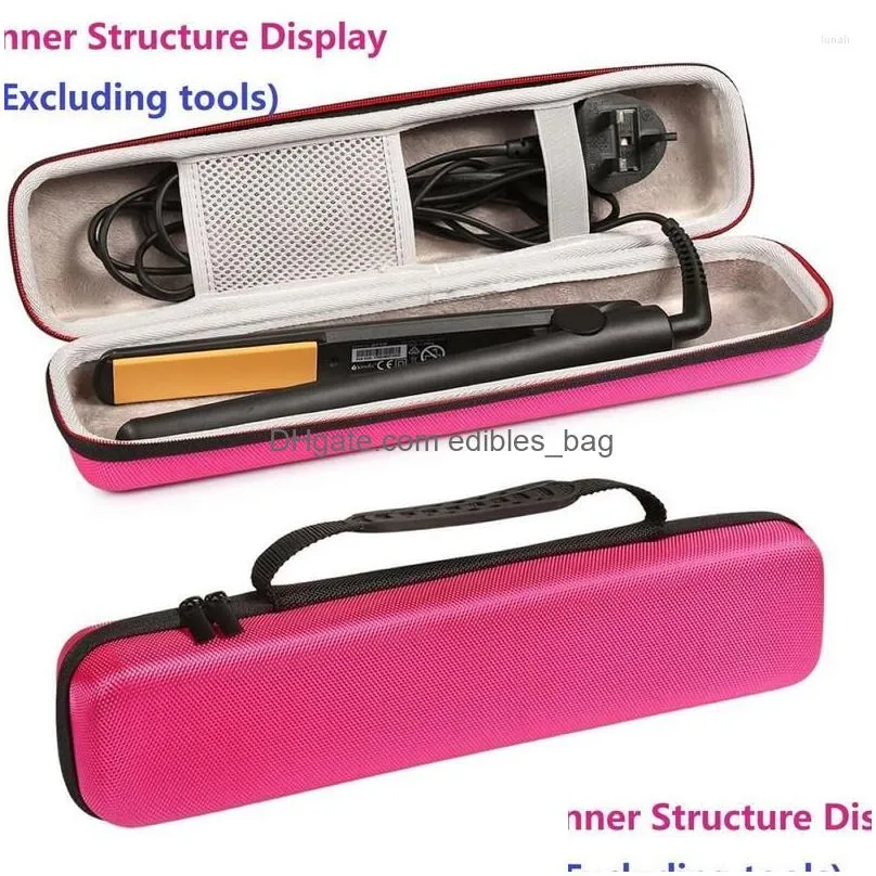 storage bags straightener travel case eva hair carrier styler bag with double zip handbag carrying for women