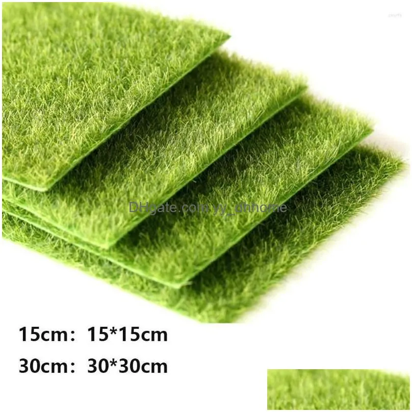 decorative flowers micro landscape green grass mat simulation artificial turf lawn carpet fake