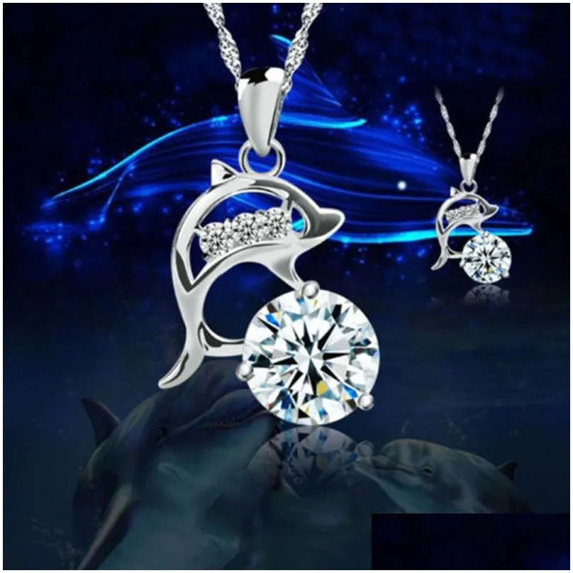 Pendant Necklaces Fashion Romantic  Love Pendant Necklace 6 Styles Women Crystal Jewelry Choker Chain Gift Drop Delivery Jewelr Dhdpe