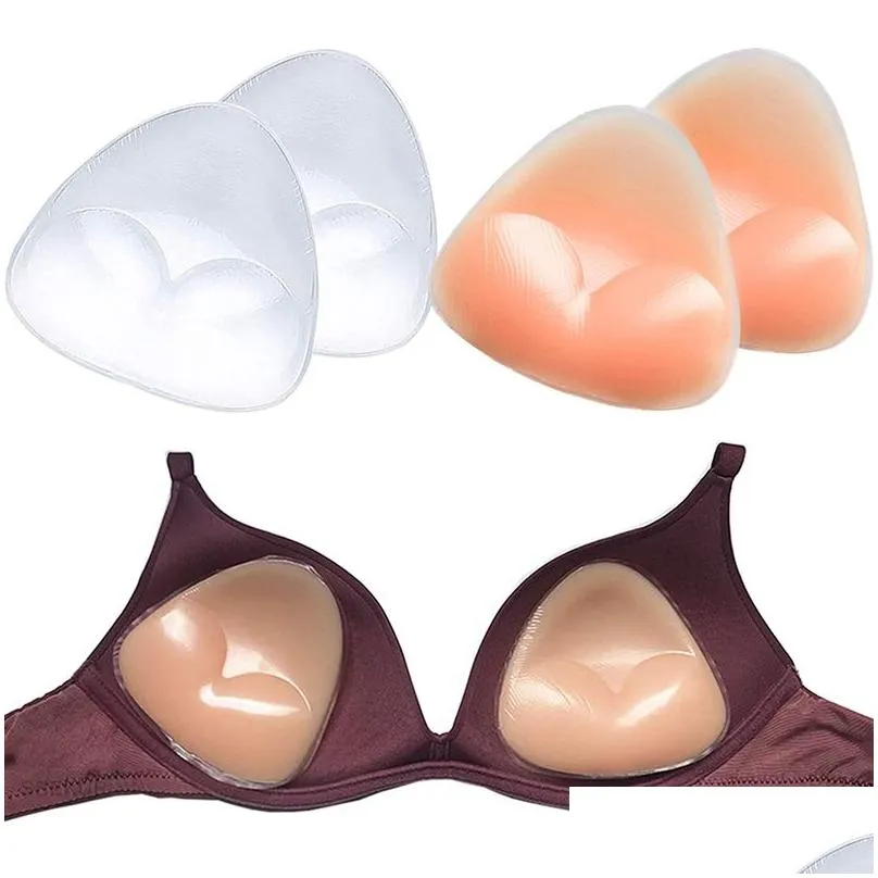 Breast Pad 1Pair Women Breast Push Up Pad Bra Cup Thicker Sile Insert Nipple Er Stickers Invisible Lift Bikini Inserts 220519 Drop Del Dh2Ds