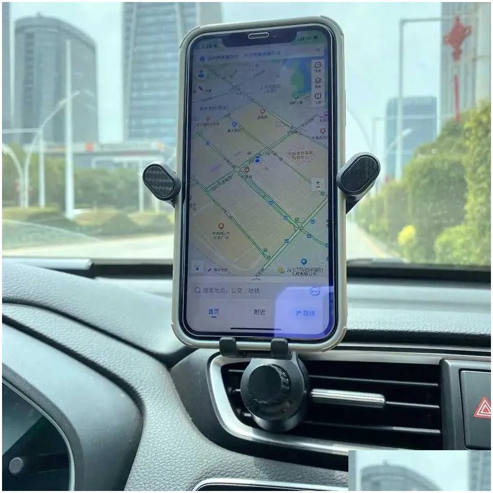 Car Holder Phone In Air Vent Hook Support Gps Stand 360 Degree Portable Mobile Drop Delivery Dhl6E