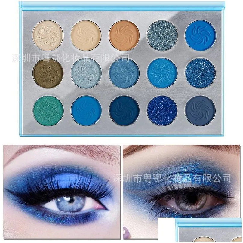 Eye Shadow Green Smokey Eye Shadow Matte And Glitter Highly Pigmented Makeup Palettes Eyeshadow Yellow Purple Blue 15 Color Bright Cre Dhwke