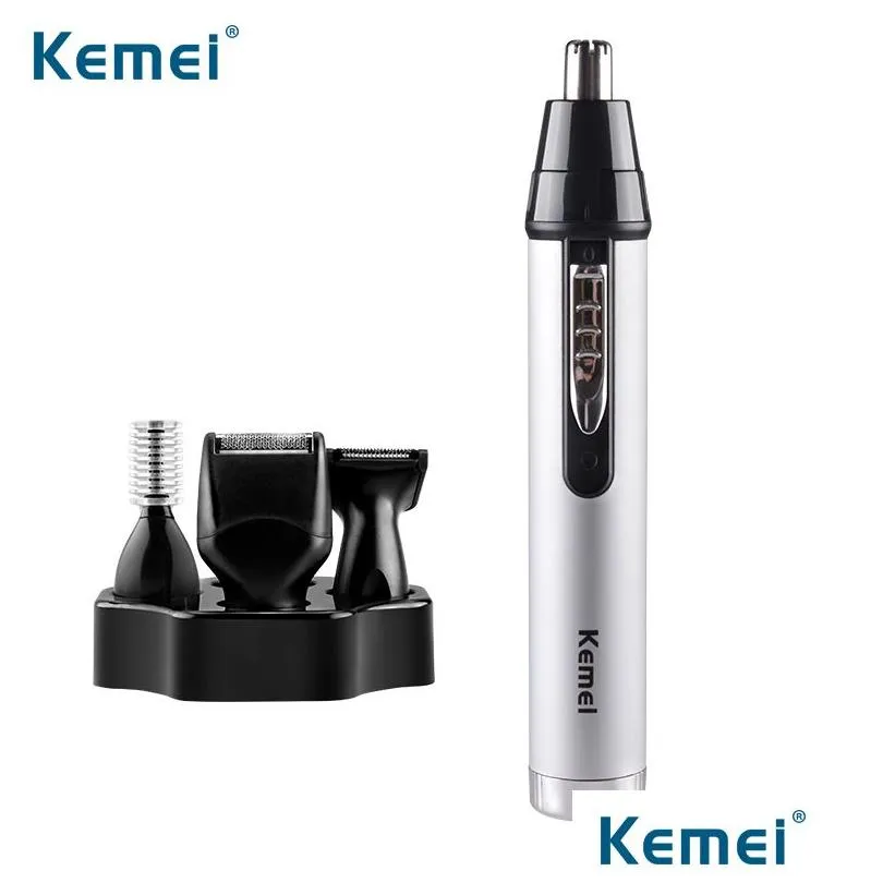 kemei6650 4 in 1 fashion nose trimmer electric shaving safe face care chlippe trimmer for nose hair trimer for man and woman