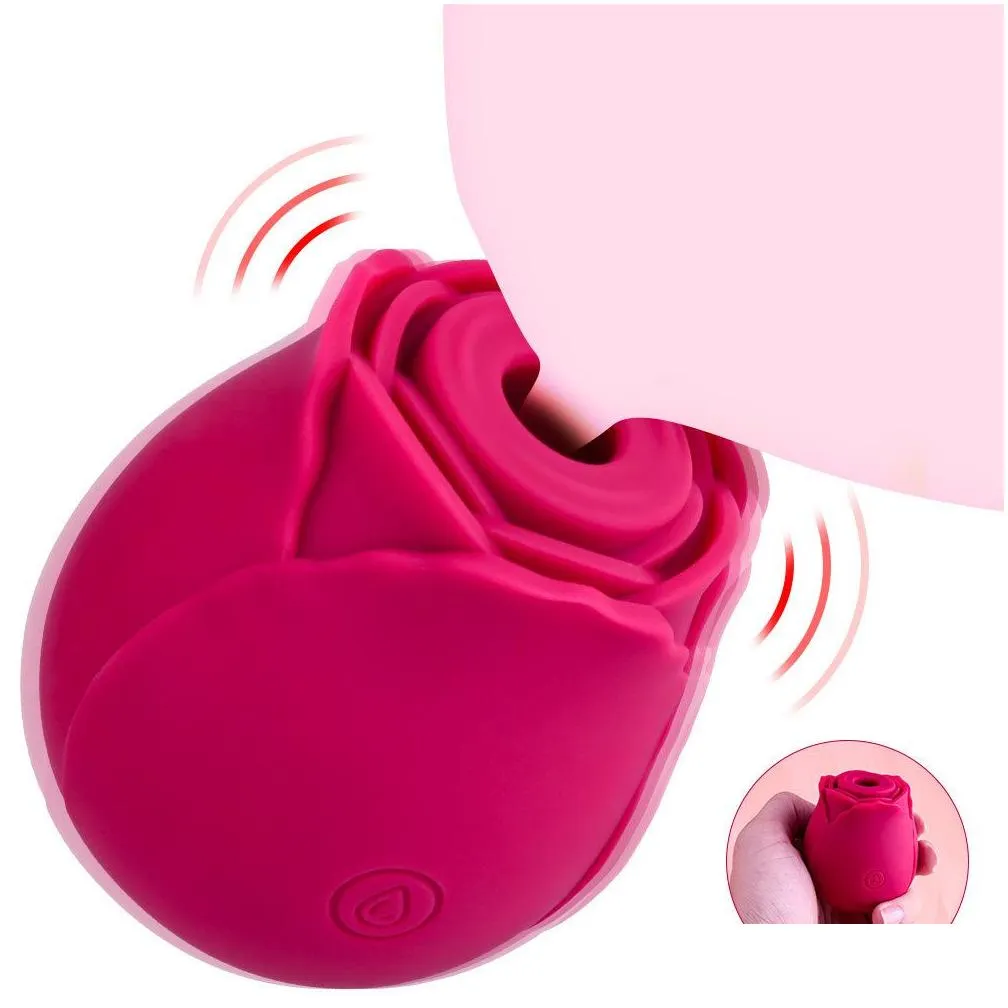 Other Health & Beauty Items Rose Shape Vibrators Erotic Nipple Sucker Oral Clitoris Stimation Powerf Toys For Drop Delivery Health Bea Dhmsu
