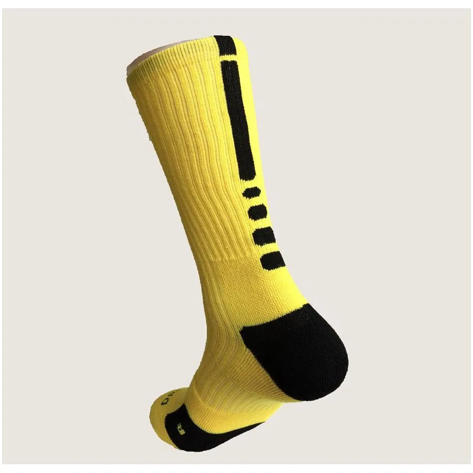 Men`S Socks 2Pcsis1Pair Socks Usa Professional Elite Basketball Terry Long Knee Athletic Sport Men Fashion Compression Thermal Winter Dhh4R