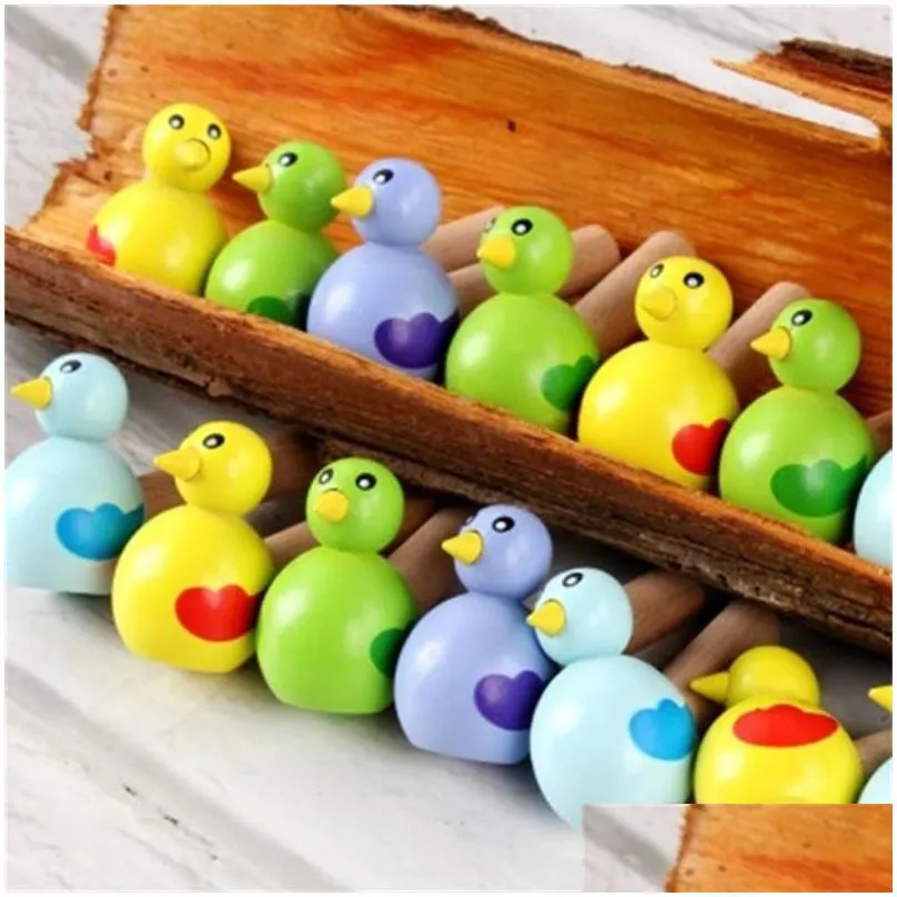 Baby Music & Sound Toys Colorf Ding Whistle New Bath Toy Wood Bird Bathtime Musical Kid Early Instrument Educational Children Gift Dro Dhqma