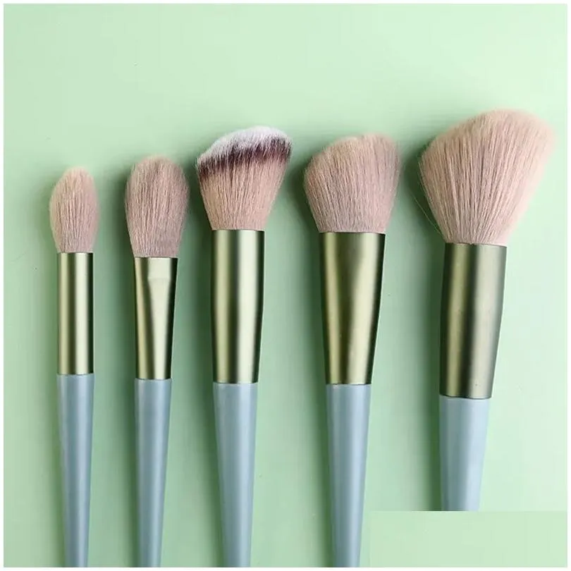 Makeup Brushes 13 Pcs Makeup Brush Sets Cosmetic Make Up Tool Brushes Kit Powder Eye Shadow Foundation B Blending Drop Delivery Health Dhhyt