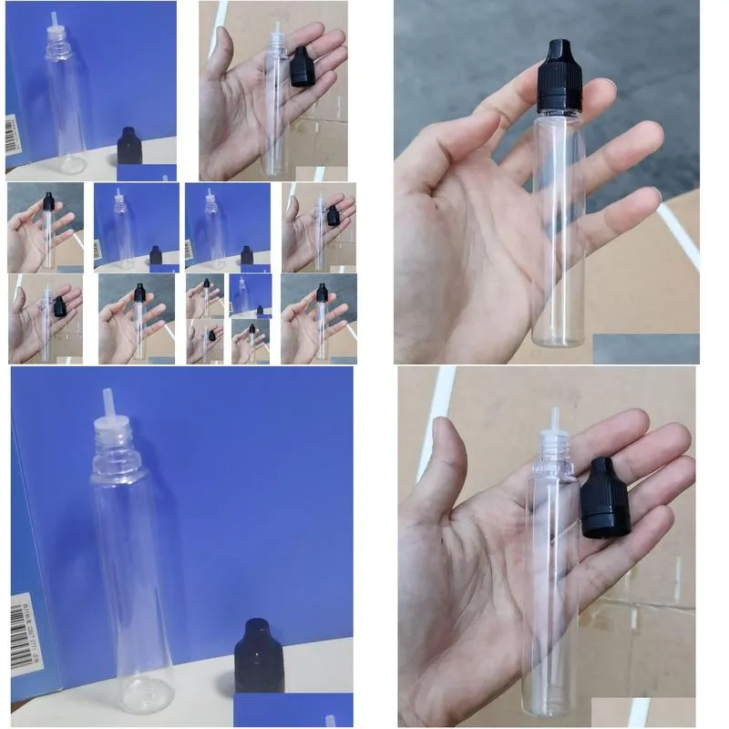 wholesale 1300pcs pen shape bottle 30ml pet bottles with childproof tamper evident caps for eliquid ejuice  oil 30 ml