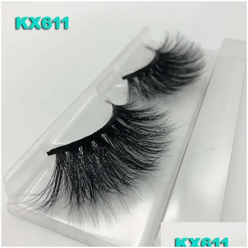 False Eyelashes 3D Mink Eyelash 25Mm 5D Natural False Eyelashes Big Volumn Luxury Makeup Dramatic Lashes Drop Delivery Health Beauty M Dhmad