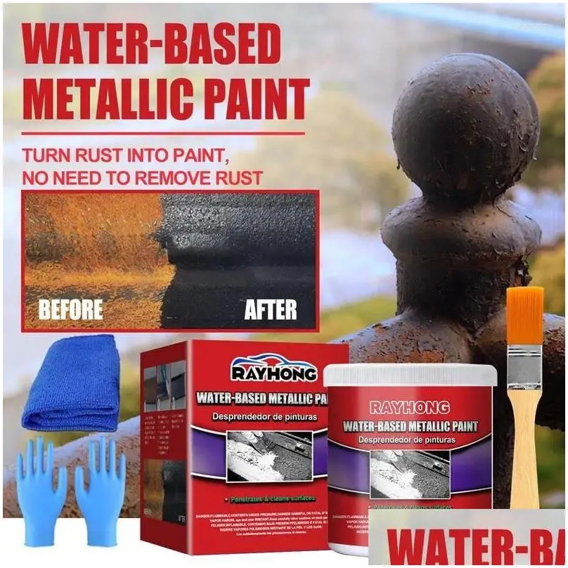 Car Cleaning Tools Car Wash Solutions Water Based Metalic Paint Rust For Metal Mti-Purpose Anti-Rust Protection Coating Accessories Dr Dhamg