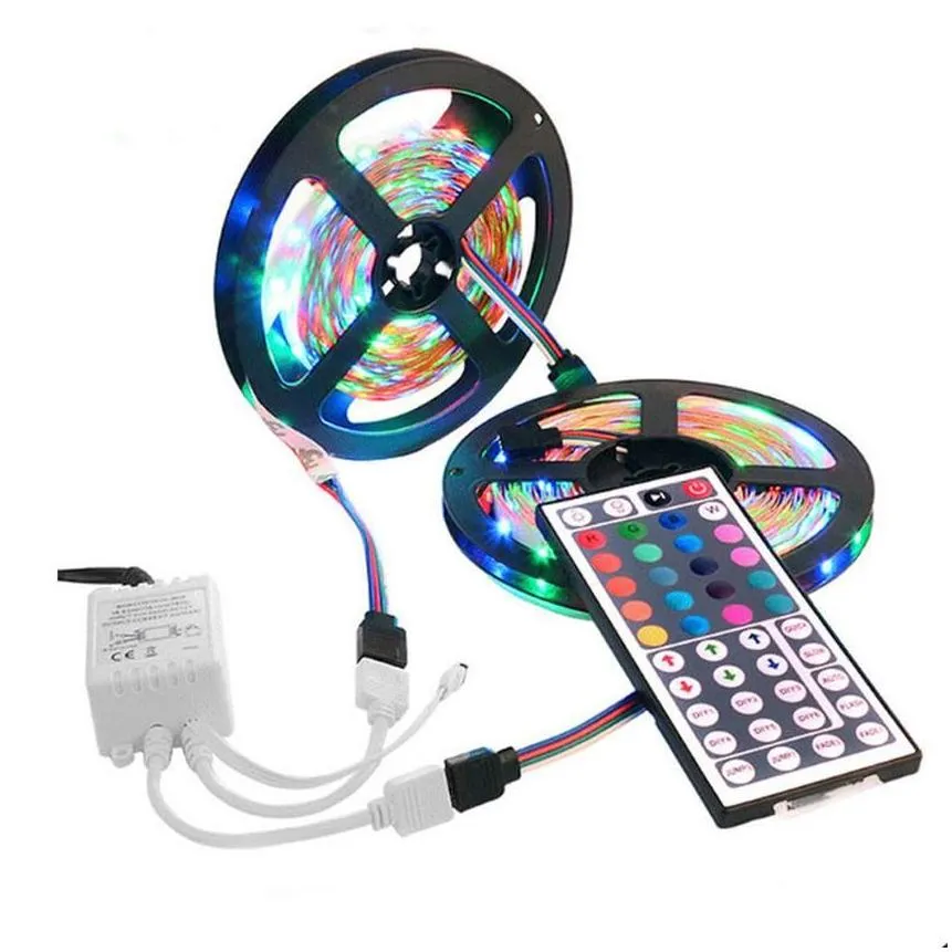 Led Strips Carprie Led Strip 10M 3528 Smd Rgb 600 Mticolor Tape Key Ir Remote Control For Party Deco 4525187365179 Drop Delivery Light Dhgyc