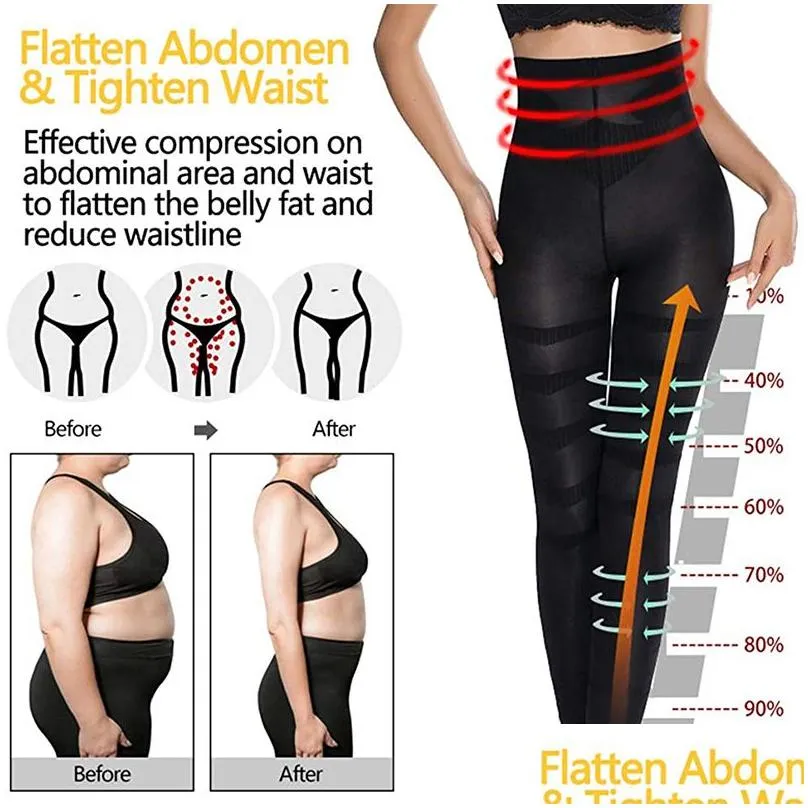 Waist & Tummy Shaper Leg Slimming Body Shaper Anti Cellite Compression Leggings High Waist Tummy Control Panties Thigh Scpting Slimmer Dhyxo