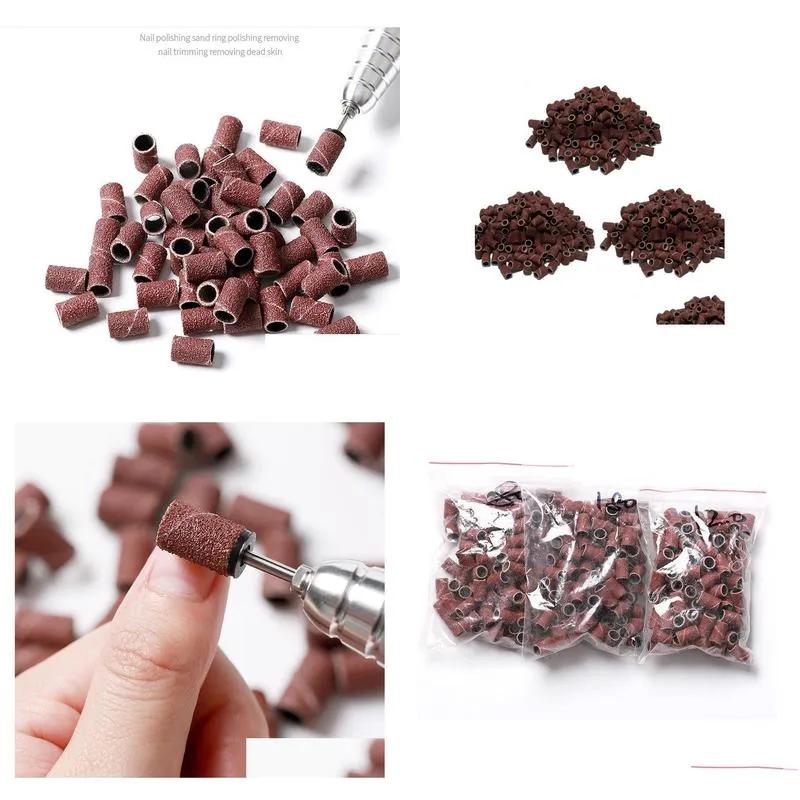 wholesale-2016 100 pcs nail drill 80120180 sanding band machine replacement bits pedicure 1l17 2pg6 8lio