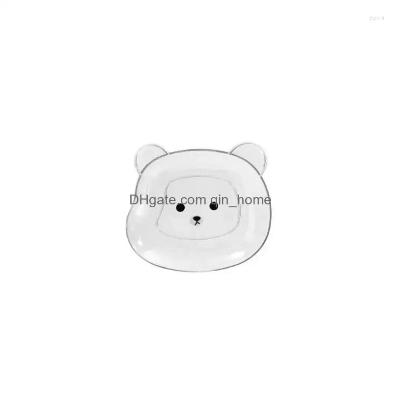 plates multi-functional bone spit plate household handle design wholesale tableware bear snack little easy access the dish