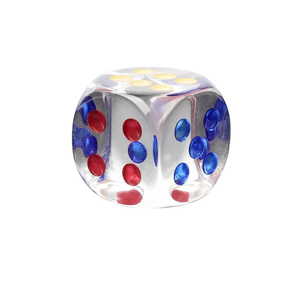 Party Favor Gambing 24Mm 29Mm 34Mm 6 Sided Crystal Dices Party Favor Transparent Clear Dice Children Educational Toys Mahjong Table Bo Dhblx