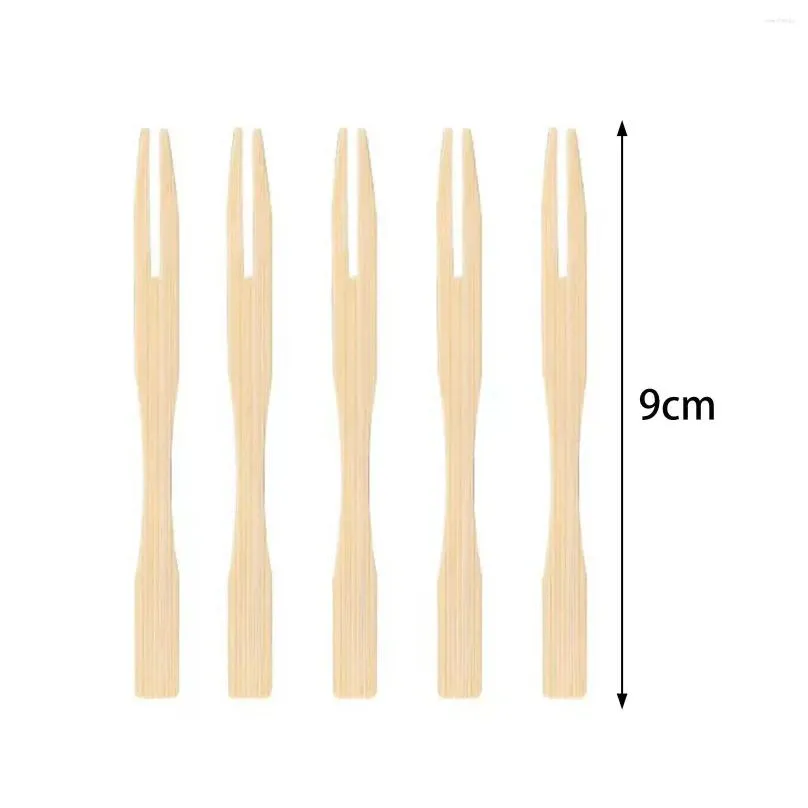 forks 100x fruit fork bamboo halloween for snack desserts cheese serving wedding ceremonies bbq birthdays