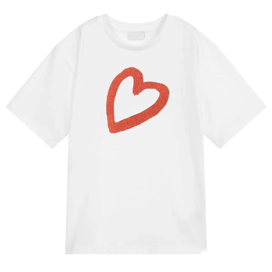 T-Shirts New Fashion Kids T Shirts Top Tee Boy Girl T-Shirts Clothing Teen Baby Short-Sleeved Heart Letter Tees Comfortable Casual Cut Ot5Pz