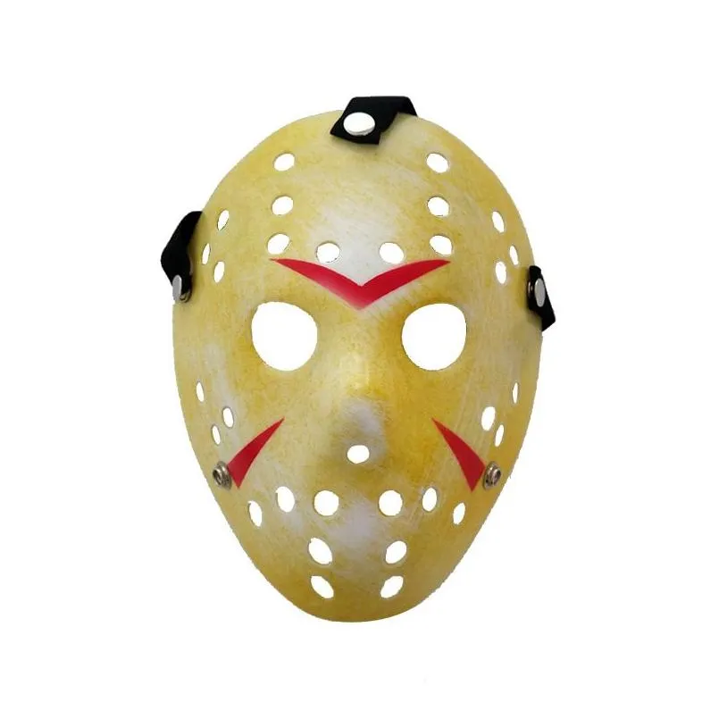 Party Masks 20Pcs Archaistic Jason Masks Fl Face Antique Killer Friday The 13Th Prop Horror Hockey Halloween Costume Cosplay Movie Mas Dhewr