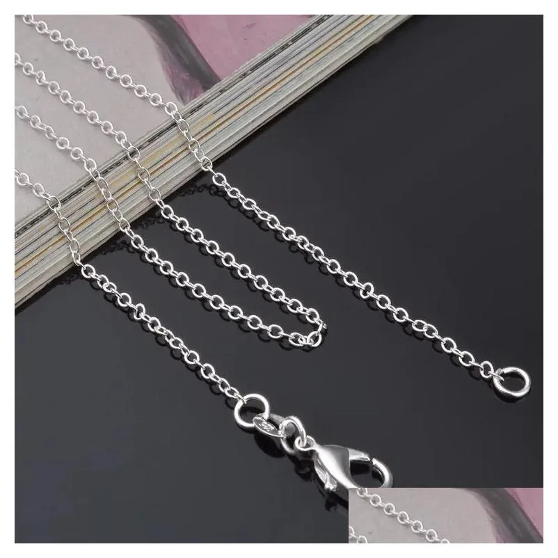 Chains 1Mm 925 Sterling Sier Plated Snake Chain Necklace 16 18 20 22 24 Inch For Drop Delivery Jewelry Necklaces Pendants Dh1Rl