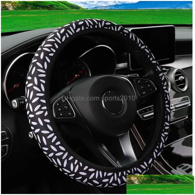 Steering Wheel Covers Steering Wheel Ers Car Er Leopard Cheetah Seamless Protector Animal Skin Drop Delivery Automobiles Motorcycles I Dh8Ff