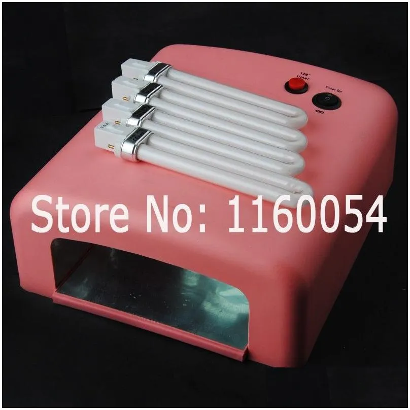 wholesale-2015 pros 36w pink uv lamp 12 colors uv gel solid uv gel cleanser plus nail tools kit 230 