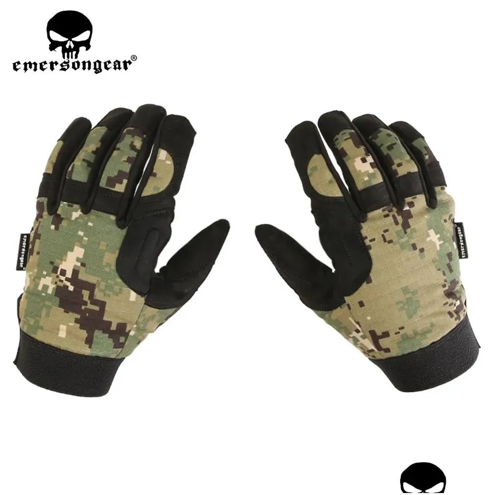 Motorcycle Gloves Gloves Emersongear Tactical Fl Finger Lightweight Military Army Combat Protection Paintball Shooting Cycling Airsoft Dh24F