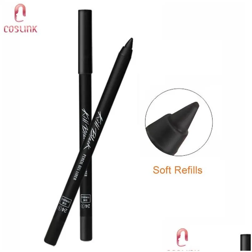 Eyeliner Bob Kill Black Eye Gel Eyeliner Tra Hd Long Lasting Eyee Liner Pen Waterproof Eyes Liners Makeup Drop Delivery Health Beauty Dhpyu