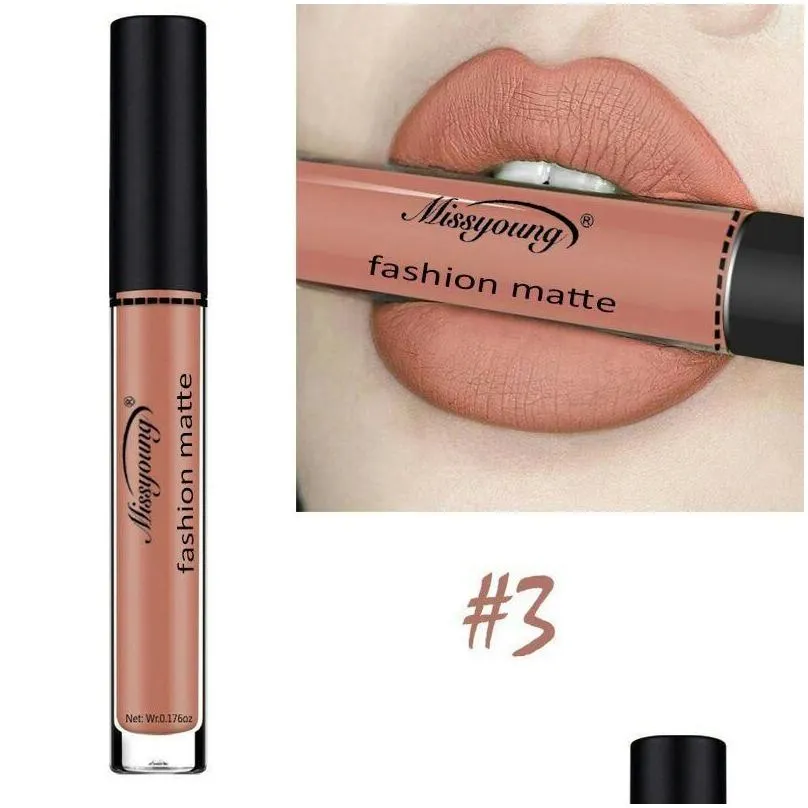 Lipstick Veet Matte Long-Lasting Moisturizing Lip Gloss Liquid Lipsticks Non-Stick Cup Makeup Drop Delivery Dhlg7