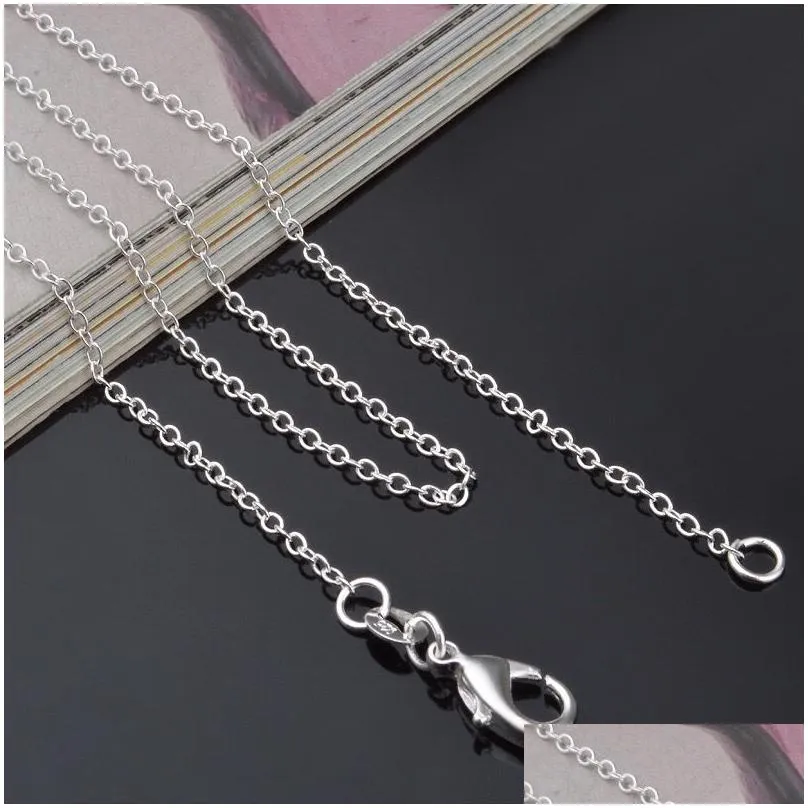 Chains 1Mm 925 Sterling Sier Plated Snake Chain Necklace 16 18 20 22 24 Inch For Drop Delivery Jewelry Necklaces Pendants Dh1Rl