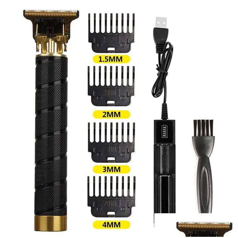 Hair Trimmer Mens Electric Hair Clippers Adt Razors Professional Barber Trimmer Usb Rechargeable Drop Delivery Hair Products Hair Care Dhqyy