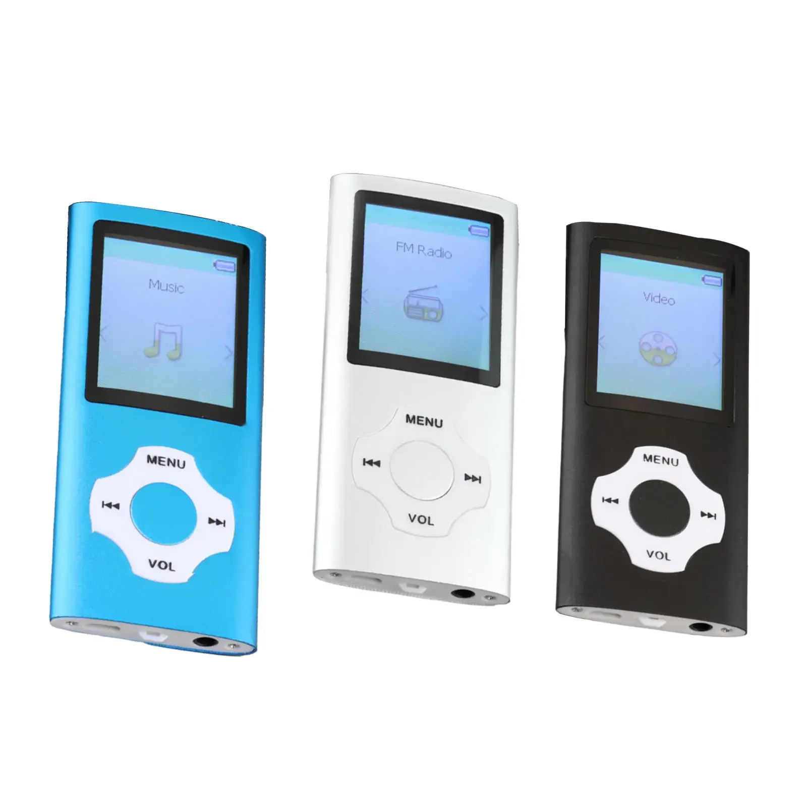 Mini MP3 Player 200mAh with FM Radio Digital LCD Long Battery Life MP4 Player for Slim Portable Lightweight Compact