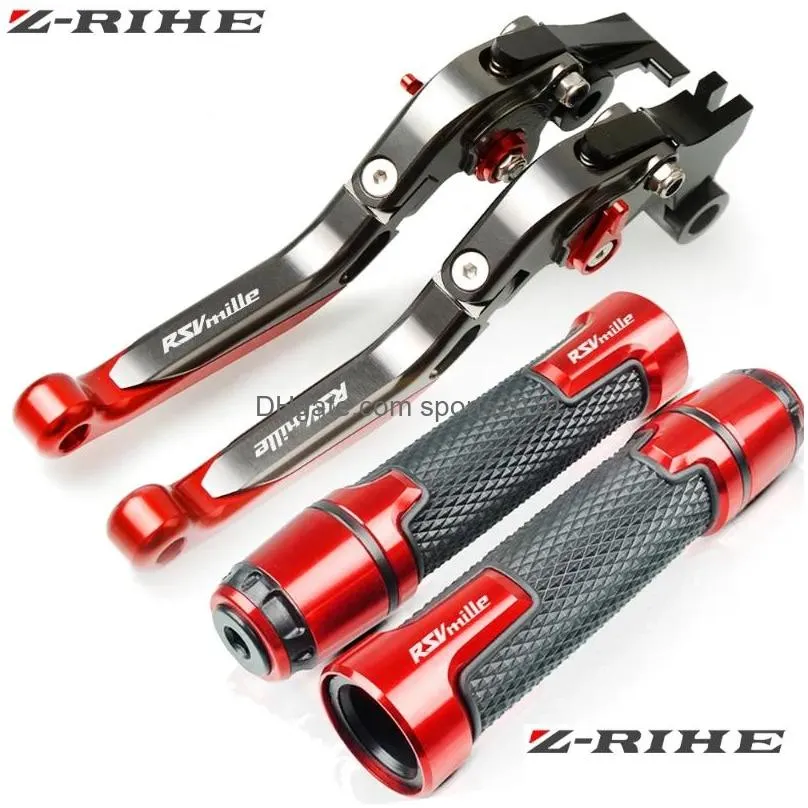 Motorcycle Brakes Accessories Extendable Brake Clutch Levers Handlebar Hand Grips For Aprilia Rsv Mille R 1999 2000 2001 2002 Drop De Dhgto