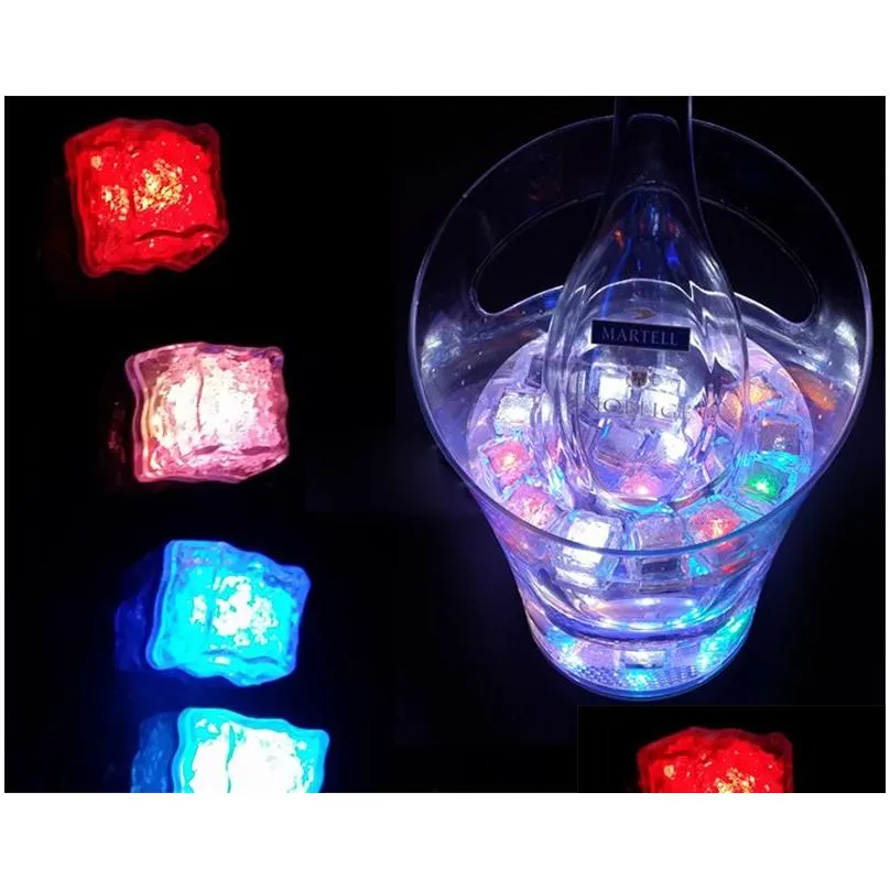 Novelty Lighting Led Lighting Polychrome Flash Party Lights Glowing Ice Cubes Blinking Flashing Decor Light Up Bar Club Wedding Drop D Dhtij