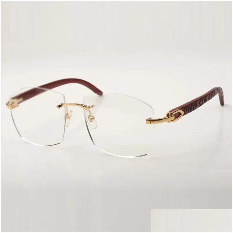  large frame clear lens 4189706 natural wood legs suitable for men and women to wear lens thickness 3mm