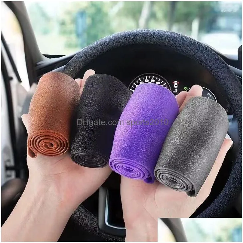 Steering Wheel Covers Steering Wheel Ers General Sile Er For Motive Products Anti Slip Premium Feel Car Interior Product Handle Drop D Dha3I