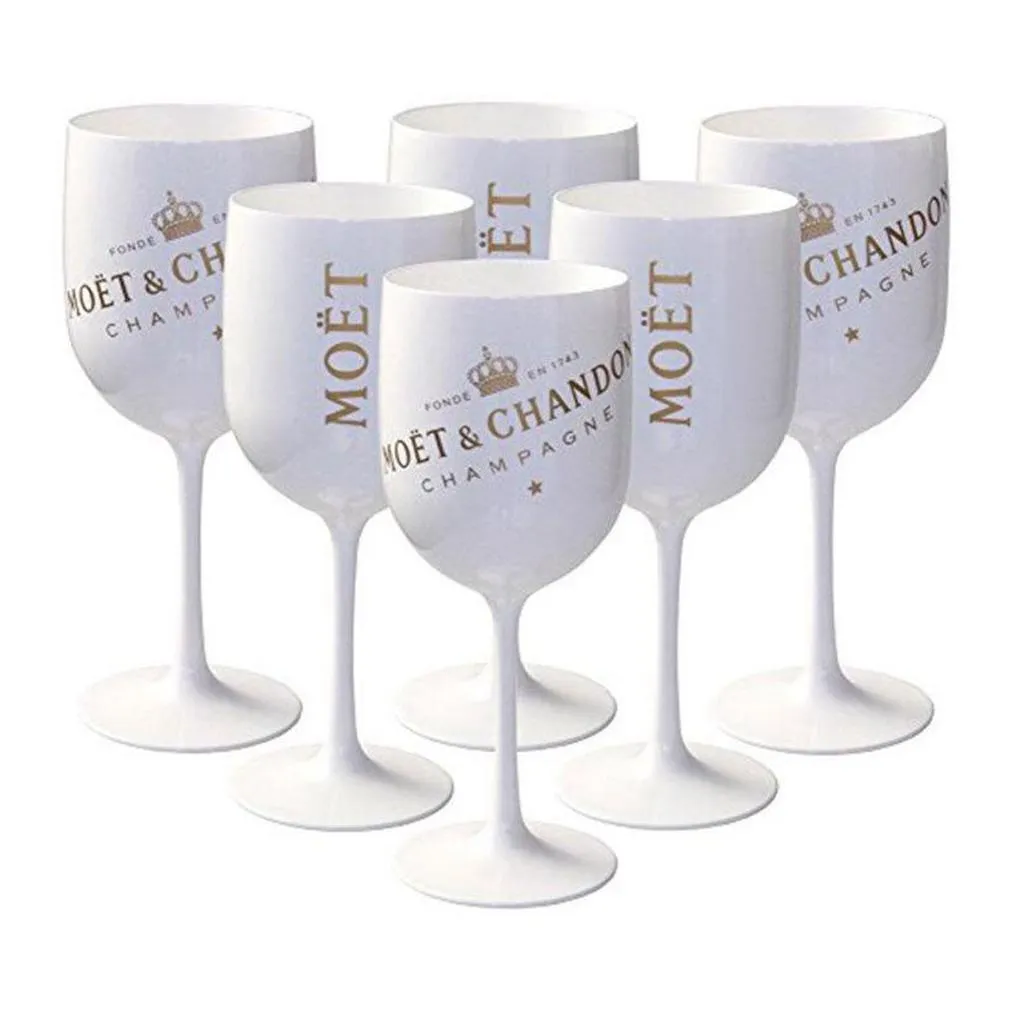 Wine Glasses Moet Cups Acrylic Unbreakable Champagne Wine Glasses 6Pcs Orange Plastic Champagnes Flutes Acrylics Party Wineglass Moets Dhv25