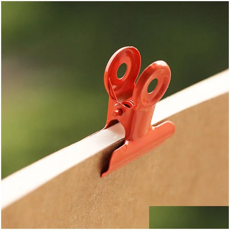 metal paper clip 28mm foldback metal binder clips colorful grip clamps paper document office school statione lx6366