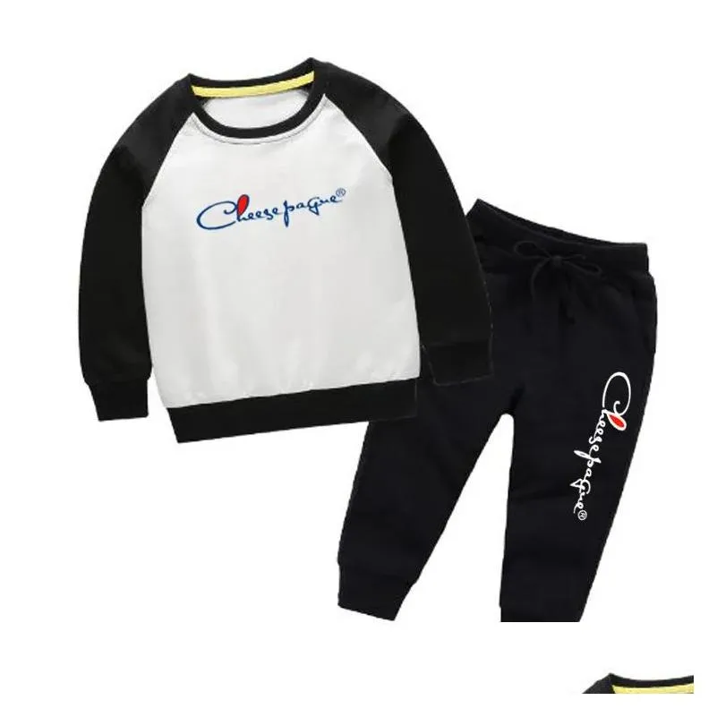 Clothing Sets New Fashion Top And Baby Clothing Sets Boy Girls Clothes 2Pcs Outfits Tops Pants Tracksuit Sports Drop Delivery Baby, Ki Otgvd