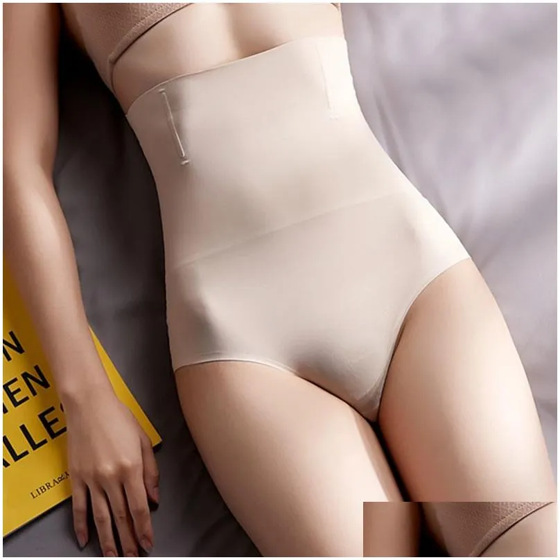 women seamless silky high waist slimming tummy control knickers pants pantie briefs magic body shapewear lady corset underwear