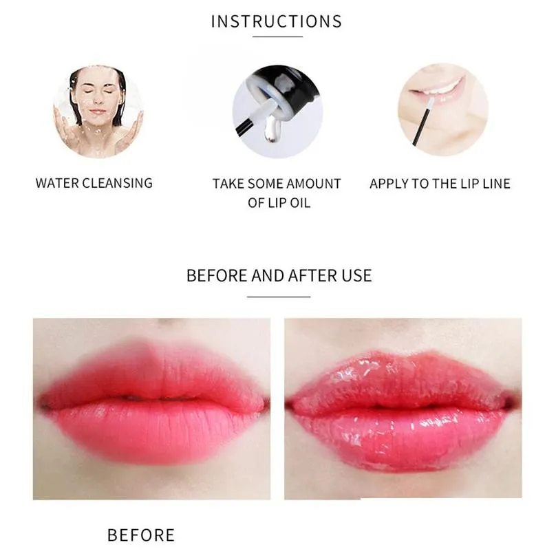 Lip Gloss Qibest Lip Plumper Gloss Volume Lips Extreme Moisturizer Plump Oil 3D Transparent Waterproof Clear Plum Makeup Drop Delivery Dh51Q