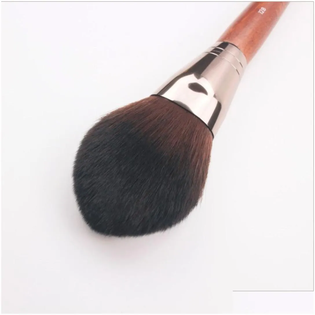 Makeup Brushes 1 Piece 128 Big Precision Powder Makeup Brush Ber Contour Setting Natural Wood Long Handle Professional Make Up Brushes Dhmoe