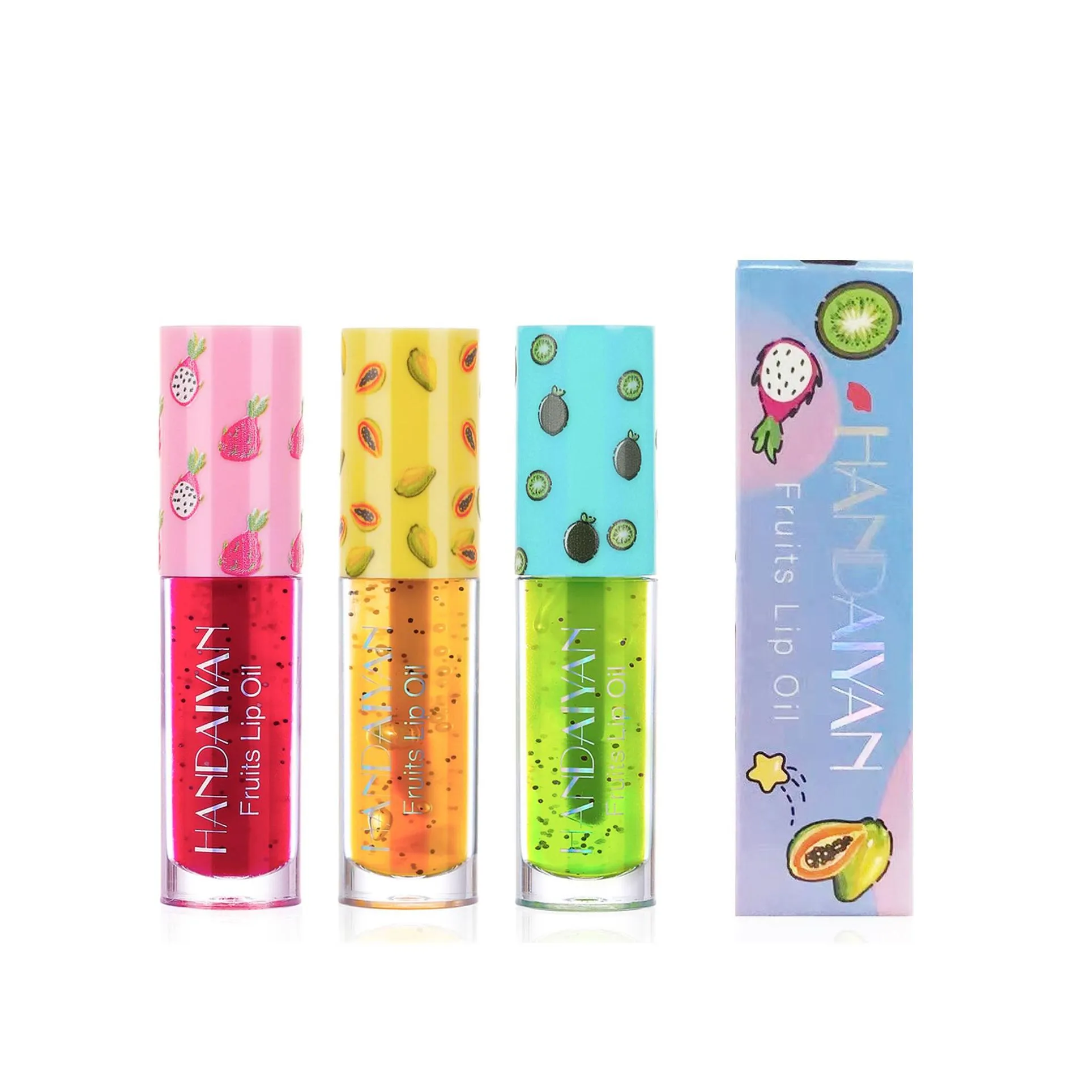 Lip Gloss Fruit Series Lip Oil Gloss Bk Glass Lips Moisturizing Transparent Balm Removing Dead Skin And Fading Lines Makeup Drop Deliv Dhi8H