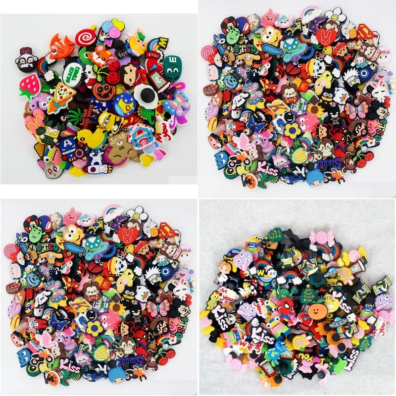 perforated floral shoe buckles cute cartoon flower diy accessories buckle bottom buckle decoration pvc soft slippers wristband bracelet decorations party