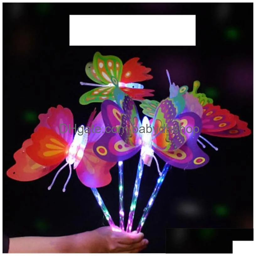 led gloves butterfly glowstick light stick concert glow sticks colorful plastic flash lights cheer electronic magic wand christmas