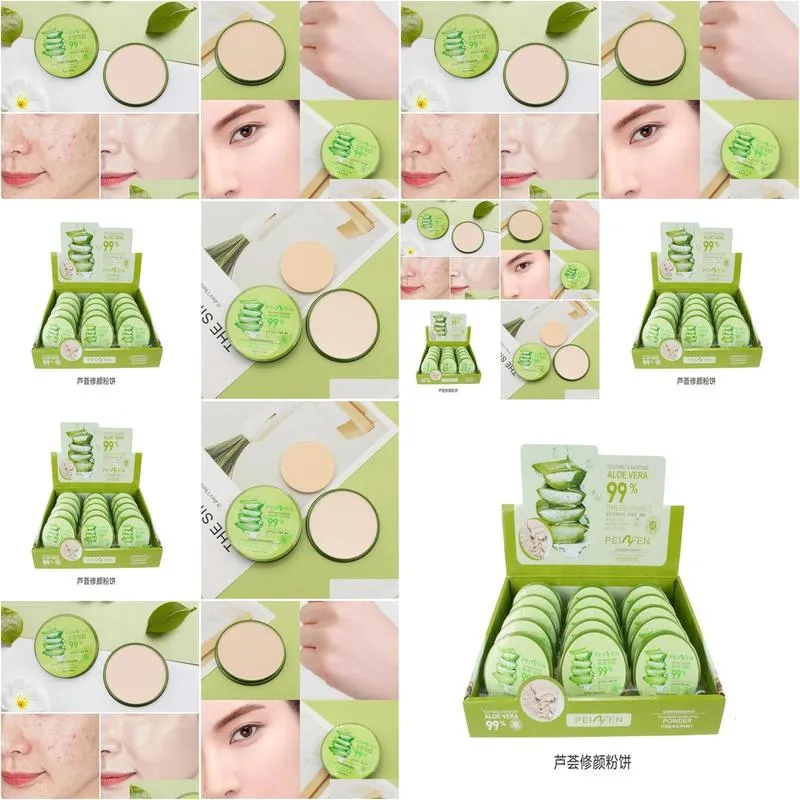 Face Powder Aloe Vera 99% Contour Powder Soothing Moisture Thin Breathable Pressed Powderr Oil-Control Moisturizing Natural Er Face Ma Dh76Q