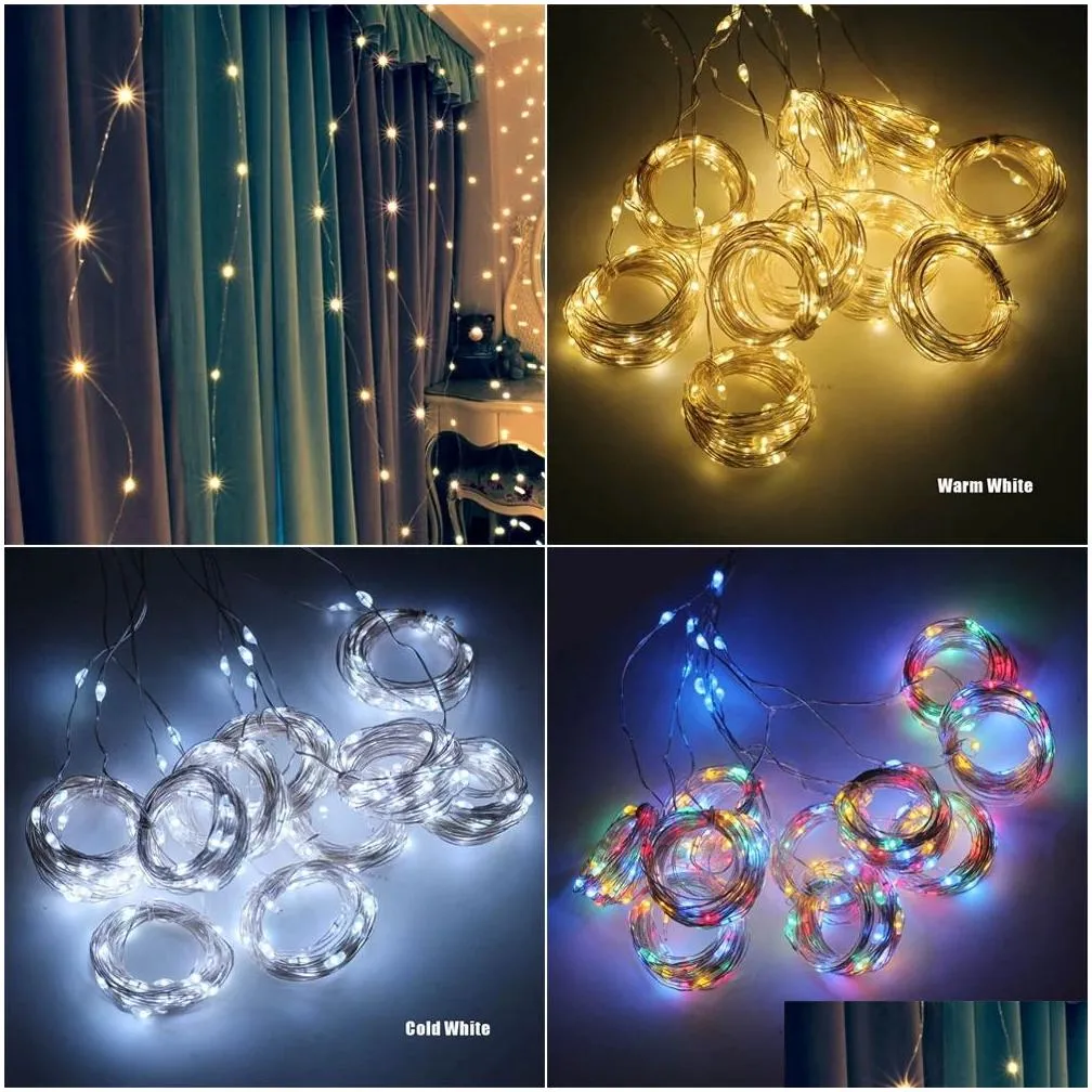  led curtain garland on the window usb string lights fairy festoon remote control year christmas decorations for home