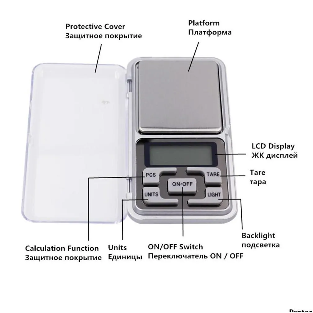 Weighing Scales Wholesale English Style Electronic Mini Pocket Scale With Retail Box 100G/0.01G 200G/0.01G 300G/0.01G Digital Scales P Dhol4